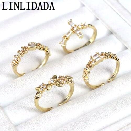 10Pcs Cubic Zirconia Engagement Rings for Women Bridal Rings Wedding Jewelry Female Dainty Thin Finger Rings Gifts