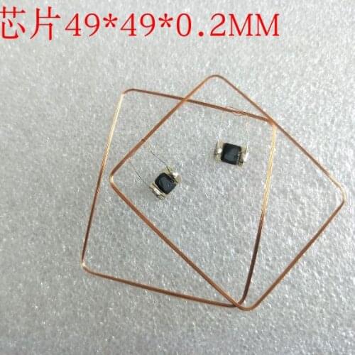 13.56MHz HF COB and antenna IC welding coil domestic Fudan F08 chip RFID tags 49*49*0.3mm 14443A