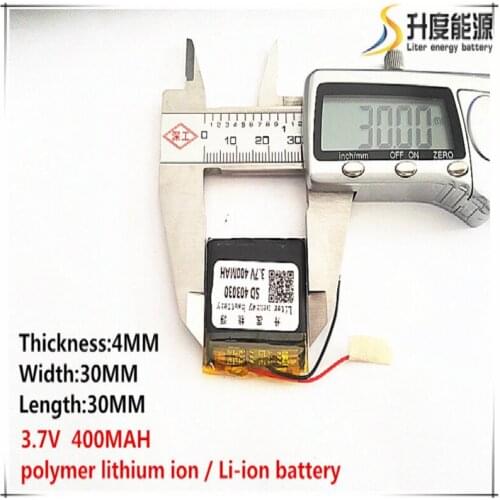 2pcs [SD] 3.7V,400mAH,[403030] Polymer lithium ion / Li-ion battery for TOY,POWER BANK,GPS,mp3,mp4,cell phone,speaker
