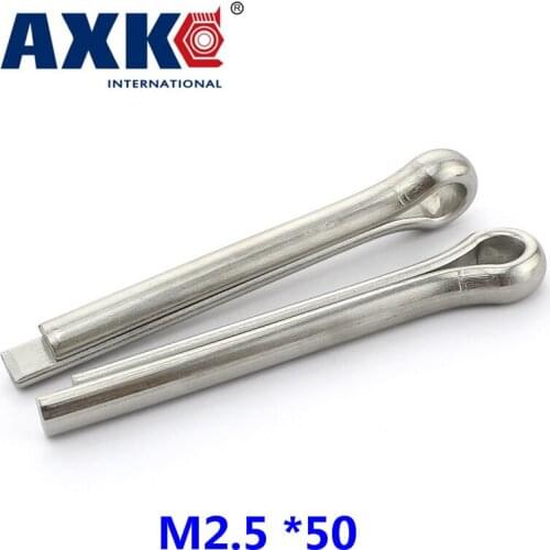 2019 Top Fashion Promotion Packing Pins Clevis Stainless Cotter Pins Axk 40pcs Gb91 Cotter Pin / Hairpin M2.5 *50
