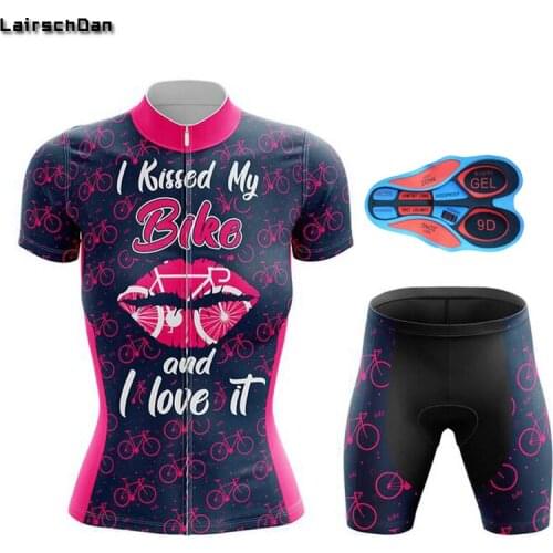 2021 Women Cycling Shorts And T Shirts Pro Bicycle Team Race MTB Suit Road Bike Jersey Cycling Outfit Conjunto Feminino Ciclismo