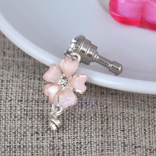 3.5mm Crystal Flower Earphone Anti Dust Plug Cap Stopper HTC