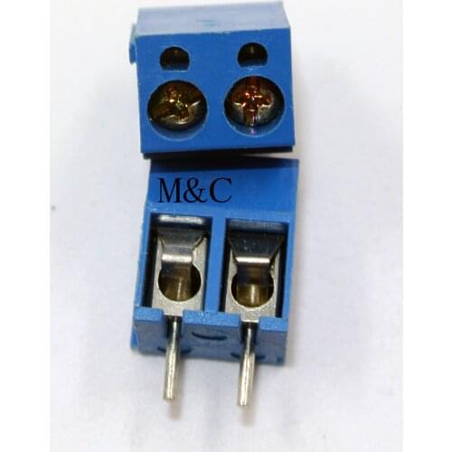 500pcs 2-Pin M3 Screw Terminal Block Connector PCB Mount 5mm Pitch KF300