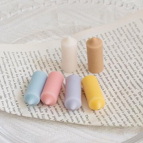 6 Holes Mini Pillar Wax Silicone Mold DIY Aroma Candle Making Dessert Decoration Accessories