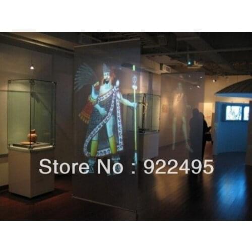 Free Fast Shipping, 3d holographic projection screen/ dark grey rear projector film with best price(1.524x4m)
