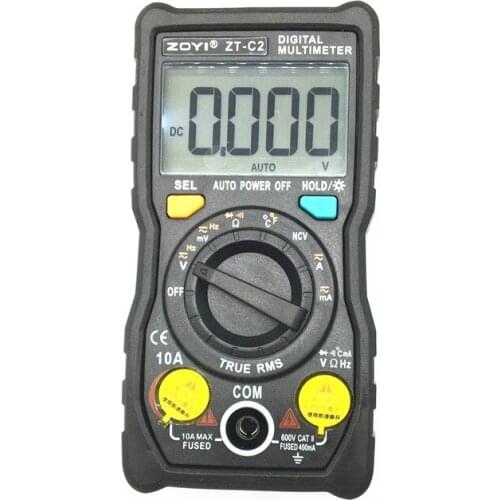 Digital Multimeter Temperature Auto-Ranging True-RMS intelligent NCV 4000 Counts AC/DC Voltage Current 40M Ohm ZT-C1 ZT-C2