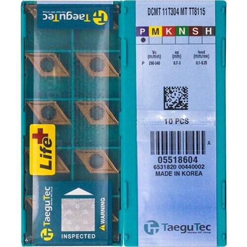 DCMT11T304-MT TT8115 100% Original TAEGUTEC carbide insert with the best quality 10pcs/lot free shipping