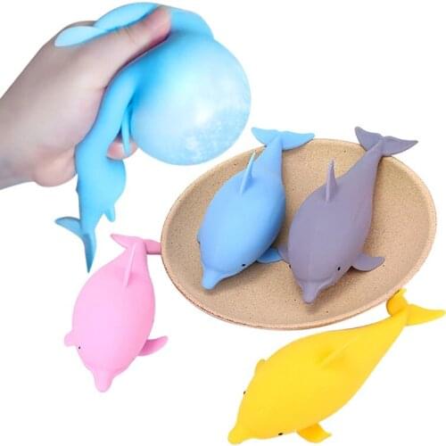Dolphin Anti Stress Grape Ball Funny Gadget Vent Decompression Toys For Children Stress Autism Hand Wrist Squeeze Toys