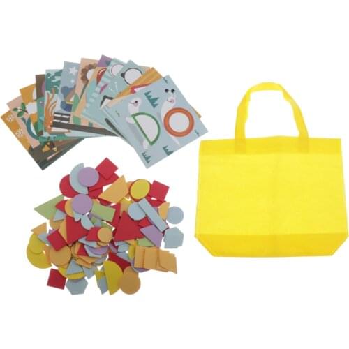 Kids Wooden Geometric Sorting Blocks with Animal Flash Cards, for Kids Shape Sorter Animal Color Shape Recognition