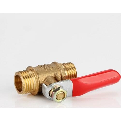 Plumbing Fittings Male 1/4" 3/8'' 1/2'' Male BSPT Full Ports Brass Ball Valve Two Way Connection Air Water Gas