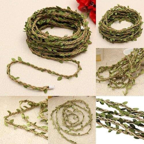 JX-LCLYL DIY 10M Artificial Leaf Vine Garland Plant Fake Foliage Flower Decoration