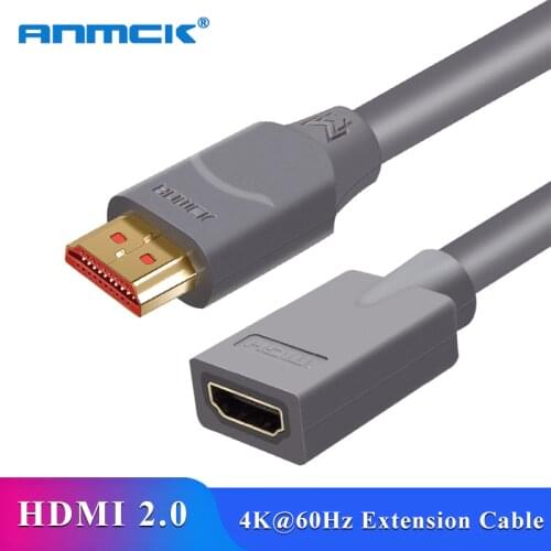 Anmck HDMI Extension Cable 4K 60Hz HDMI 2.0 High Speed HDMI Extender Male to Female Cable for HDTV Nintend Switch PS4/3 1m 2m 3m