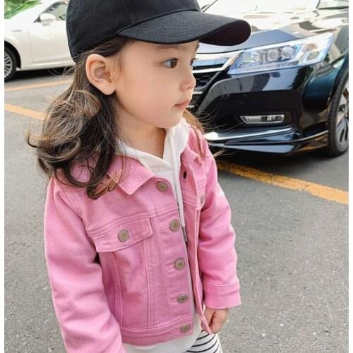 Baby Girl Jackets 2019 Autumn New Kids Long Sleeve Turn-down Collar Jacket Toddler Outwear Baby Casual Denim Coat Kids Jackets