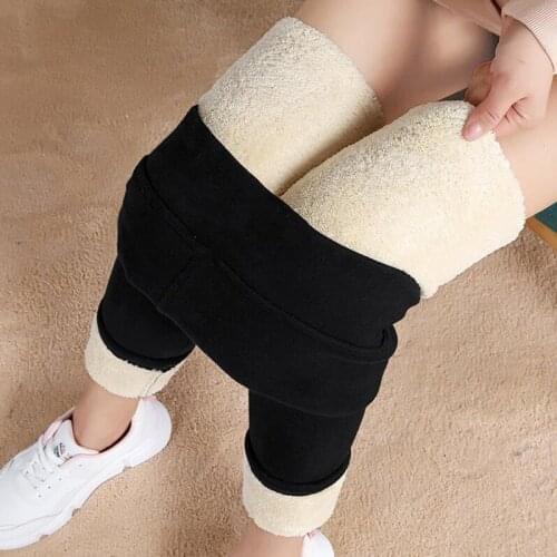 Lambskin Cashmere Leggings Women 2020 Winter High Waist Plus thick velvet Leggings warm Pants Stretch Cotton Pencil Pants