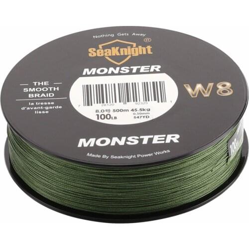 MS Series W8 Braided Fishing Line 500M 546YDS 8 Strands Wire PE Multifilament Line Carp Fishing 20 30 40 50 80 100LB