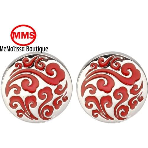 MeMolissa High quality mens fashion jewelry square golden xiangyun cufflinks French shirt sleeve cuff links