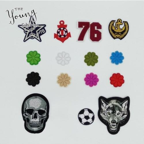 Fashion style Cartoon Iron On Patches For Clothing Embroidery Stripe On Cute DIY Applique Badges Accessories 2~20pcs for sale