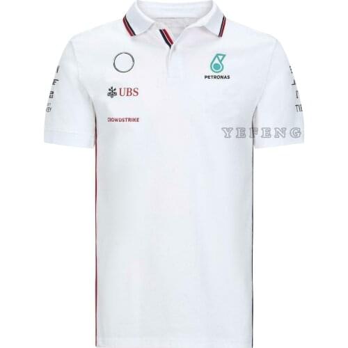 Motorsport F1 Team Racing GP Polo Lapel 2021 Season For AMG Petronas Mens Breathable Casual Short Sleeve T-Shirt Summer Car Fan