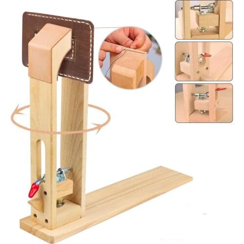 Leather Retaining Clip Set Wooden Leather Craft Clamp Hand Lacing Stitching DIY Hand-Sewn Belt Wood Leather Craft Clip