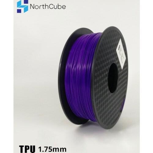 3D Printing Filament TPU Flexible Filament TPU Flex Plastic for 3D Printer 1.75mm 0.8KG 3D Printing Materials Purple