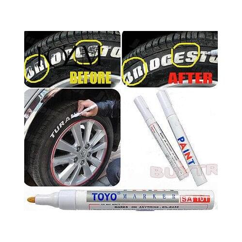 Hot Sale New 7 Colors Waterproof Car Tyre Tire Tread Rubber Metal Permanent Paint Marker Pen