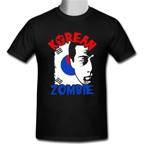 New The Korean Zombie - Chan Sung Jung Black T-Shirt T-Shirt fashion New Top Tees Tshirts Novelty O-Neck Tops 80S T Shirts