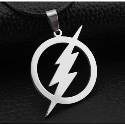 Boys and ladies lightning necklace, stainless steel necklace, rope necklace, long chain protection, girlfriend pendant