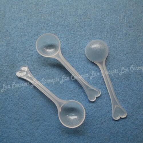 3 gram / 6ML Plastic Spoon 3g Measuring Scoop for medical milk powder Liquid - transparent 200pcs/lot free shipping