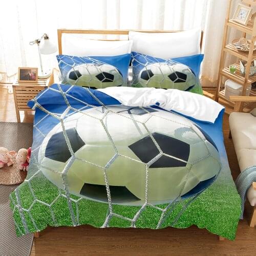 Football Bedding Set Single Twin Full Queen King Size Sports Enthusiasts Fans Bed Set Childrens Kid Bedroom Duvetcover Sets 008