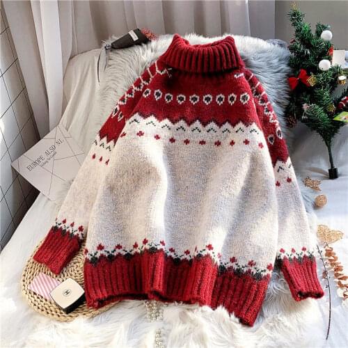 Winter Autumn Pullover Thick Sweater Women Knitted Ribbed Pullover Sweater Long Sleeve Turtleneck Slim Jumper Soft Warm Femme