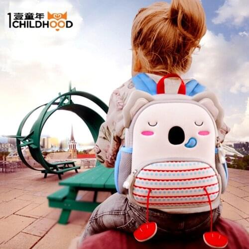 Kindergarten school bag custom-made new breathable lightening childrens school bag neoprene anti-lost backpack