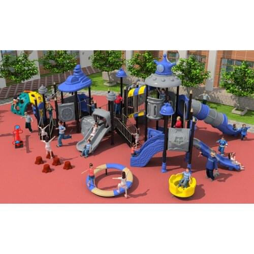 CE,ISO,TUV exporting school playground structure children plastic slide kids outdoor play equipment YLW-OUT171015