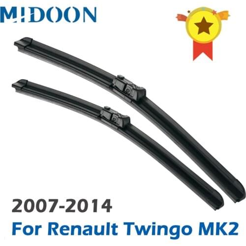 MIDOON Wiper Front Wiper Blades For Renault Twingo MK2 2007 - 2014 2013 2012 2011 Windshield Windscreen Front Window 24''+16