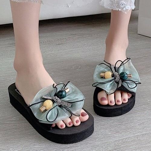 Fashion Heeled Shoes Casual Summer Slides Slippers Women Latform Wedges Slippers Women Sandals 2021 New Female Platform Shoes