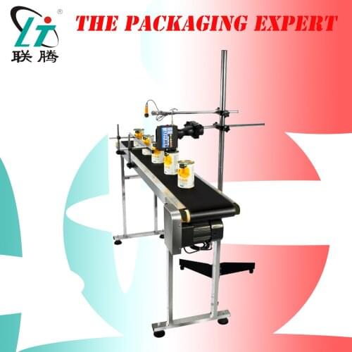 Ink Jet Printer Full Line Date Coder Inkjet Code Printing Automatic Marking Machine Carton Plastic With Conveyor Free Shipping