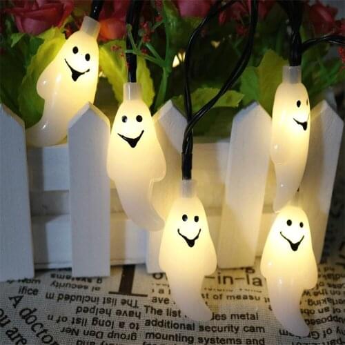2018 battary LED ghost Strip Light Holiday Lighting for Festival Halloween Decoration String Lamp Nightlights 2M 20leds