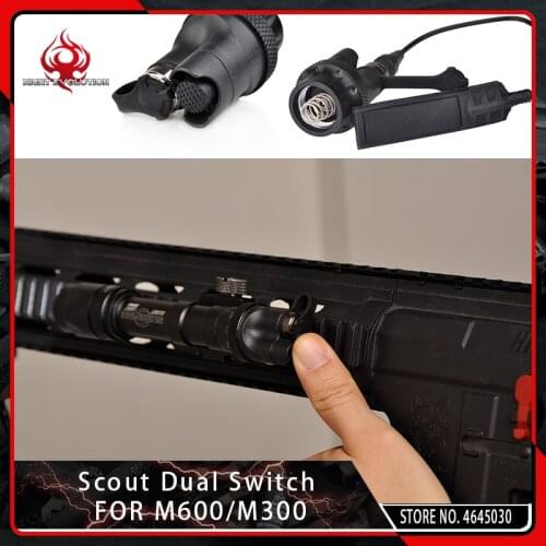 Night-Evolution Tactical Remote Dual Switch Suit for M300A M600C Series SL07 Scout Light Pressure Pad Switch Hunting Accessories