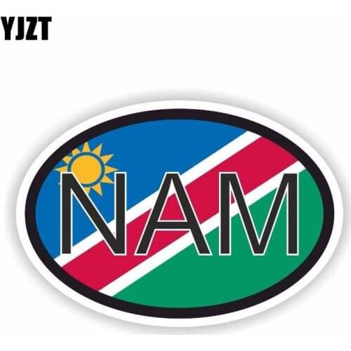 YJZT 14.9CM*9.8CM Funny Car Sticker NAMIBIA Country Code Decal Reflective Stickers 6-0485