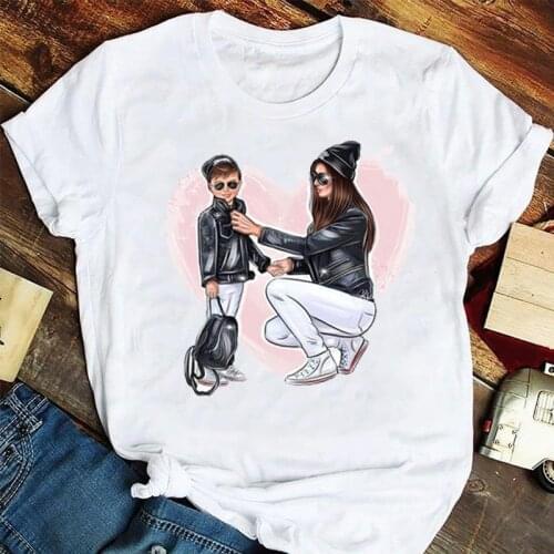 Women Fashion Cartoon Mujer Camisetas Summer Kawaii Mama Mom Mother Tshirts Clothes Graphic T Top Lady Print Female Tee T-Shirt