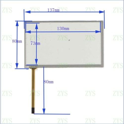ZhiYuSun POST 5.4 touch screen 136*82mm NEW GLASS for GPS touch free shipping
