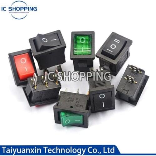 10PCS KCD1 21*15mm Rocker Boat Switch 6A/250V 10A/125V AC 6/4/3/2 PIN Snap-in SPST ON OFF IN ON OFF IN Rocker Position Switch