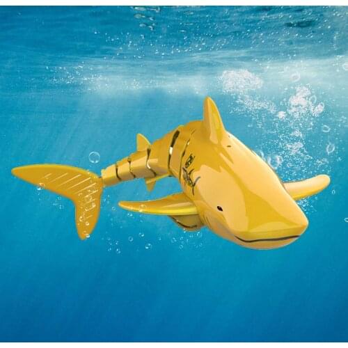 40M Shark Remote Control RC Gold Shark Toy 2.4G 4ways Waterproof RC Boat 25MINS Play Time Kid Water Play Toy Gifts Kids Rc Toy