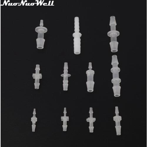 5pcs PP Hose Fittings Straight Reducing Connector Air Pump Line Joints Aquarium Oxygen Tube Connector Garden Micro Irrigation