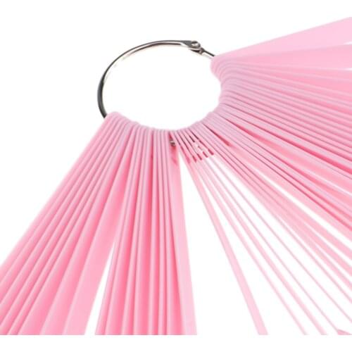 50x Nail False Display Nail Art Fan Wheel Polish Practice Tips Sticks