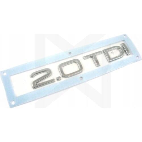 5X Chrome Silver ABS 2.0 TDI 2.7 TDI 3.0 TDI Car Body Rear Trunk Emblem Badge Sticker for Audi Accessories