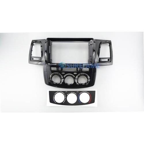 9 inch Car Fascia Radio Panel for 2011-2015 TOYOTA Fortuner, Hilux, Vigo, SW4 (Manual A/C) Dash Kit Install Facia Console Plate