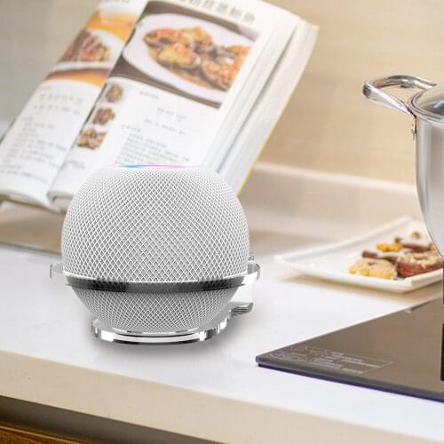 Acrylic Wall Mount Stand For apple Home pod mini Voice Assistant Portable Audio Desktop Holder In Bathroom Kitchen Bedroom Study