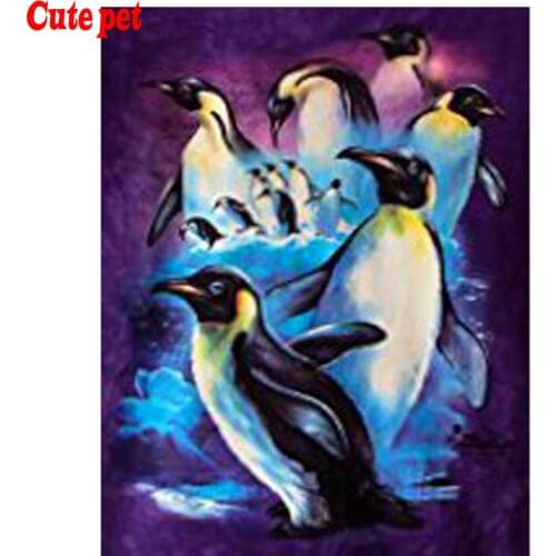 DIY 5D Diamond Painting Cross Stitch Kits penguin Diamond Mosaic Full Diamond Embroidery diamond Patterns wall Stickers decor