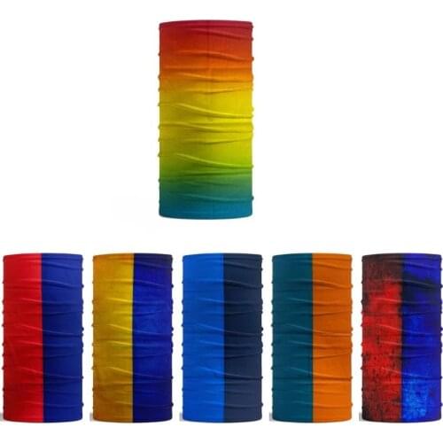 2021 New Design Colorful Cycling Headwear Breathable Bandana Bicycle Flexible Polyester Windproof Neck Scarf Sport Headbands