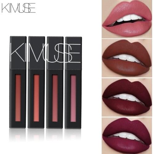 Kimuse Miao Color 12-Color Matte Glaze Douyin Celebrity Style Lip Gloss Non-stick Cup Lipstick Makeup KS803